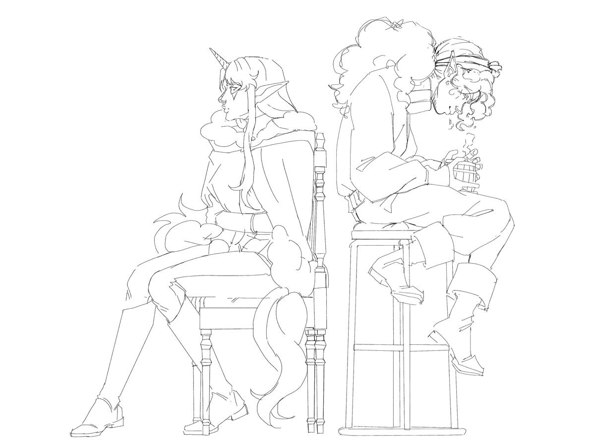 Cassandra & Nell Sketch
